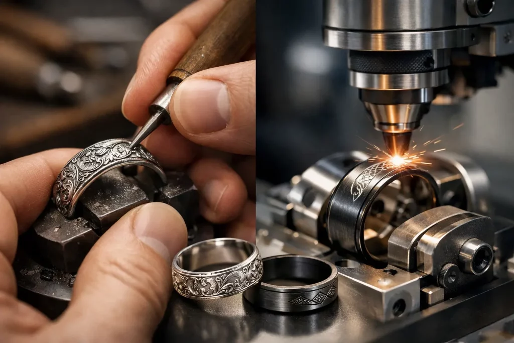 Hand Engraving Versus Laser Engraving for Rings